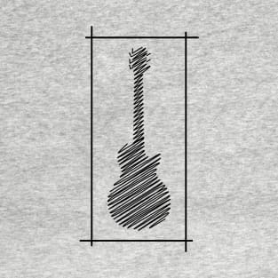 Guitar Scribbled Art 3 (Light B/G) T-Shirt